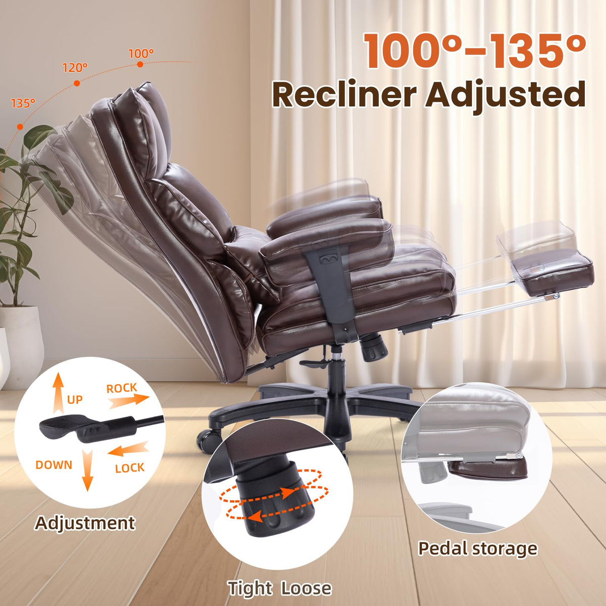 Big and Tall Office Chair with Foot Rest H316906