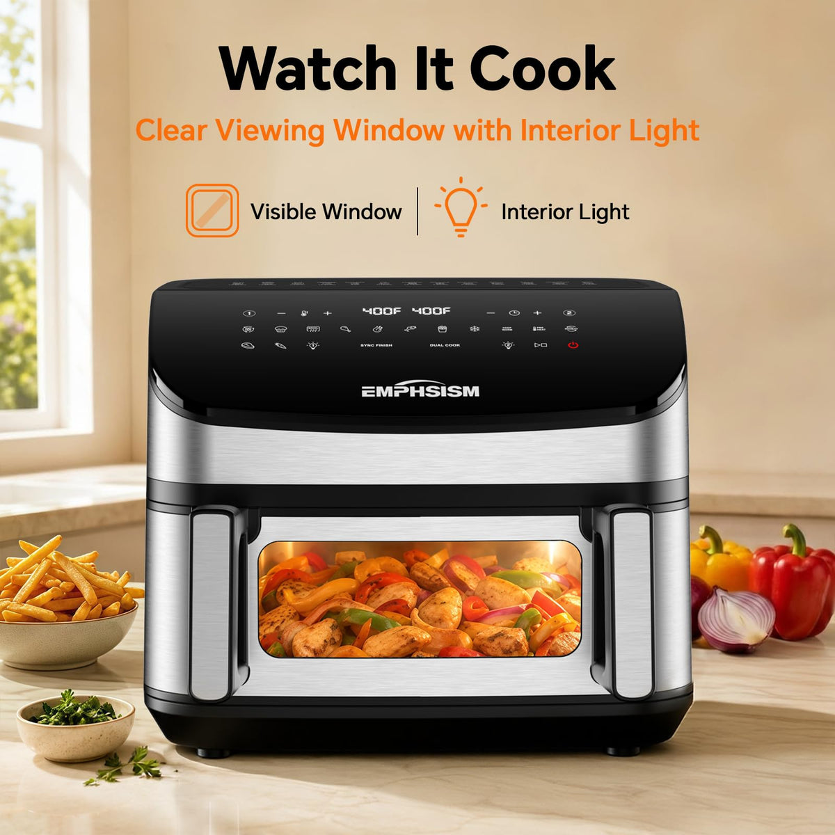 12QT Dual Zone Air Fryer with Viewing Window P7640