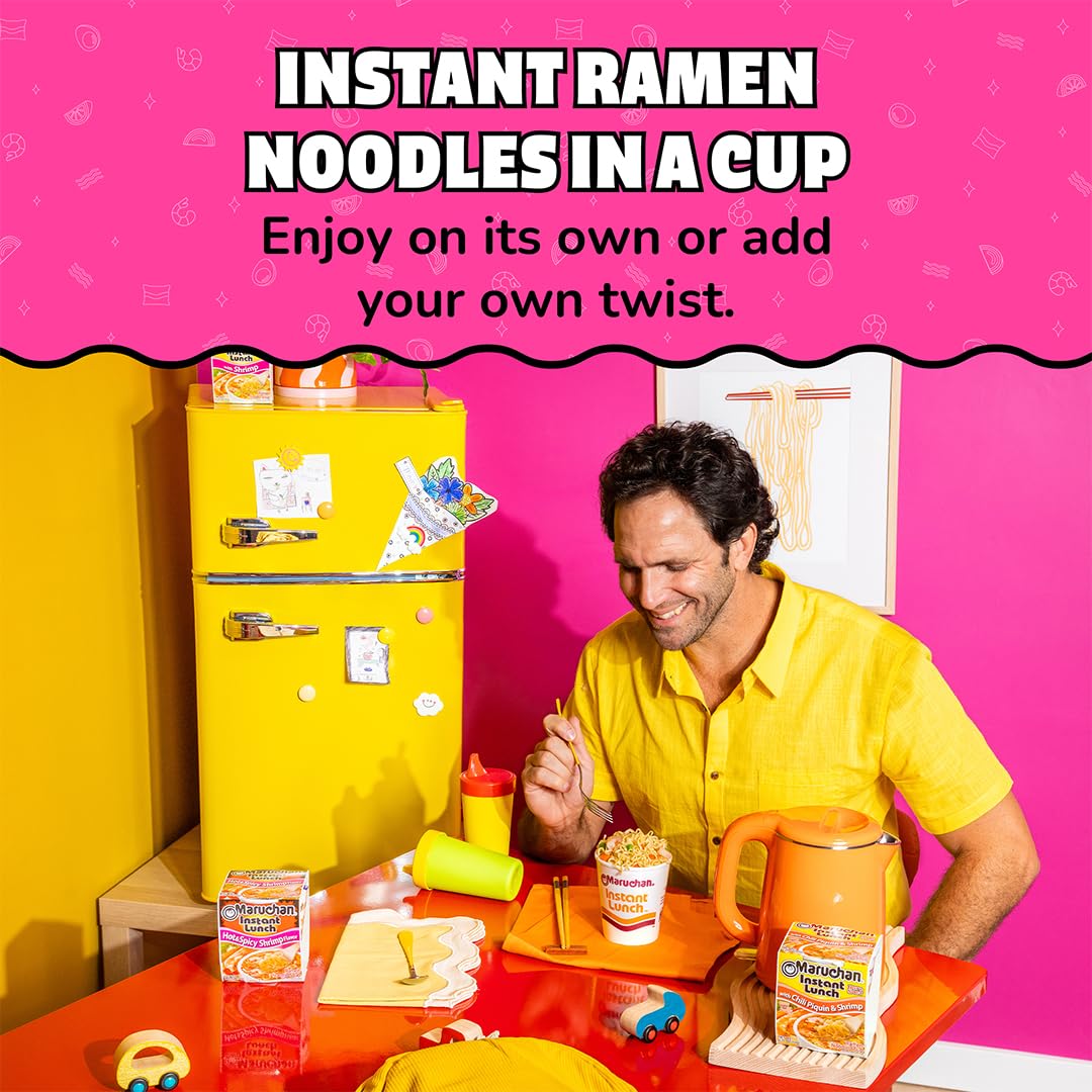 Instant Lunch Ramen Noodles Chili Piquin & Shrimp 2.25 Oz 12 Pack P96364