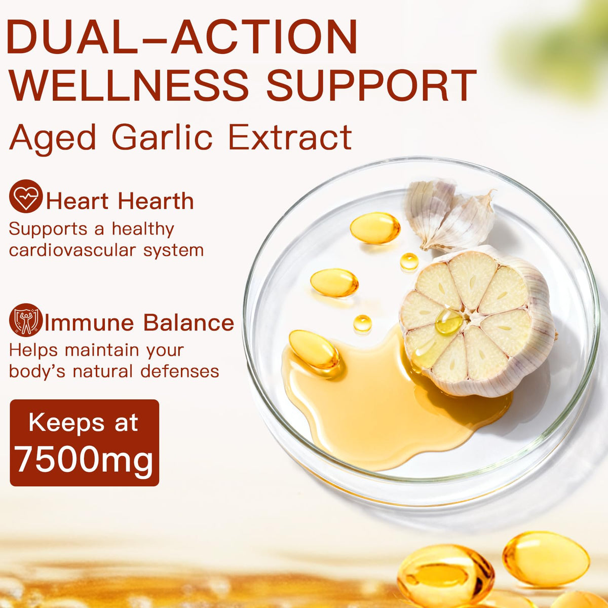 Odorless Organic Aged Garlic Extract Capsules Z17512