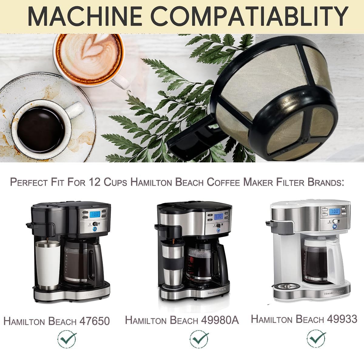Reusable Coffee Basket Filter 2PCS J74297
