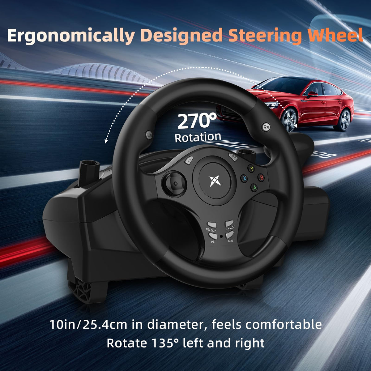 Gaming Steering Wheel with Pedals Y874158