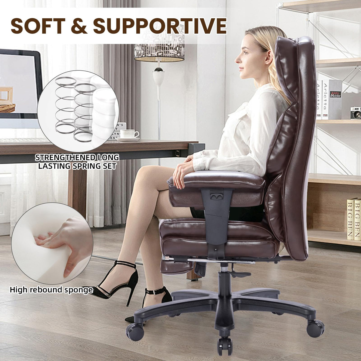 Big and Tall Office Chair with Foot Rest H316906