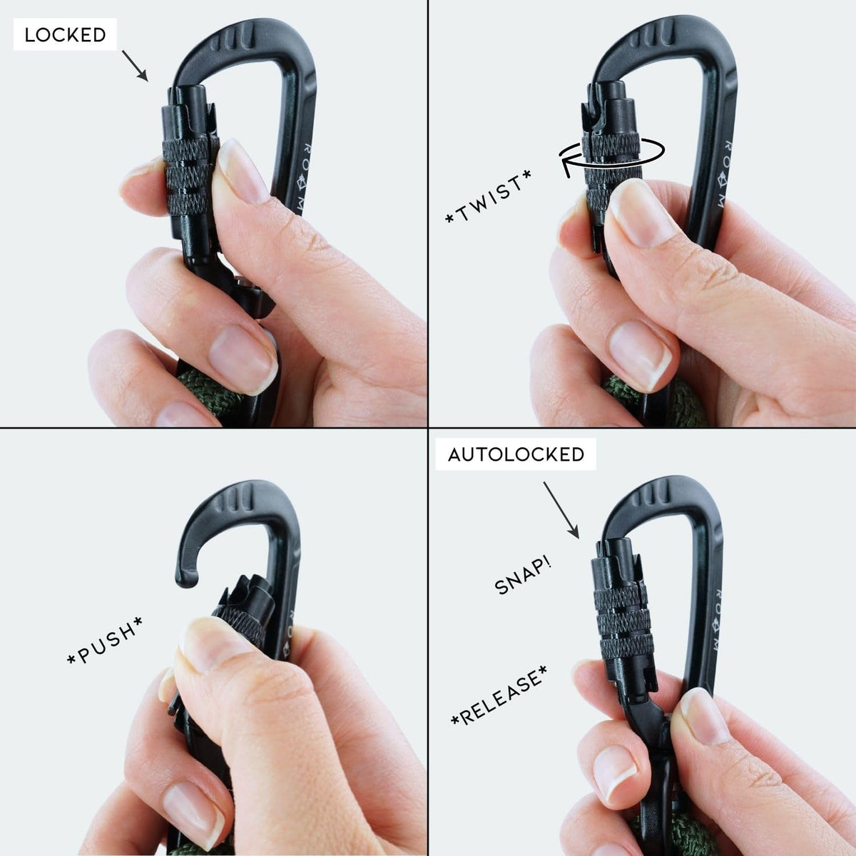 Climbing Rope Leash with Autolocking Carabiner, 6ft Z81564