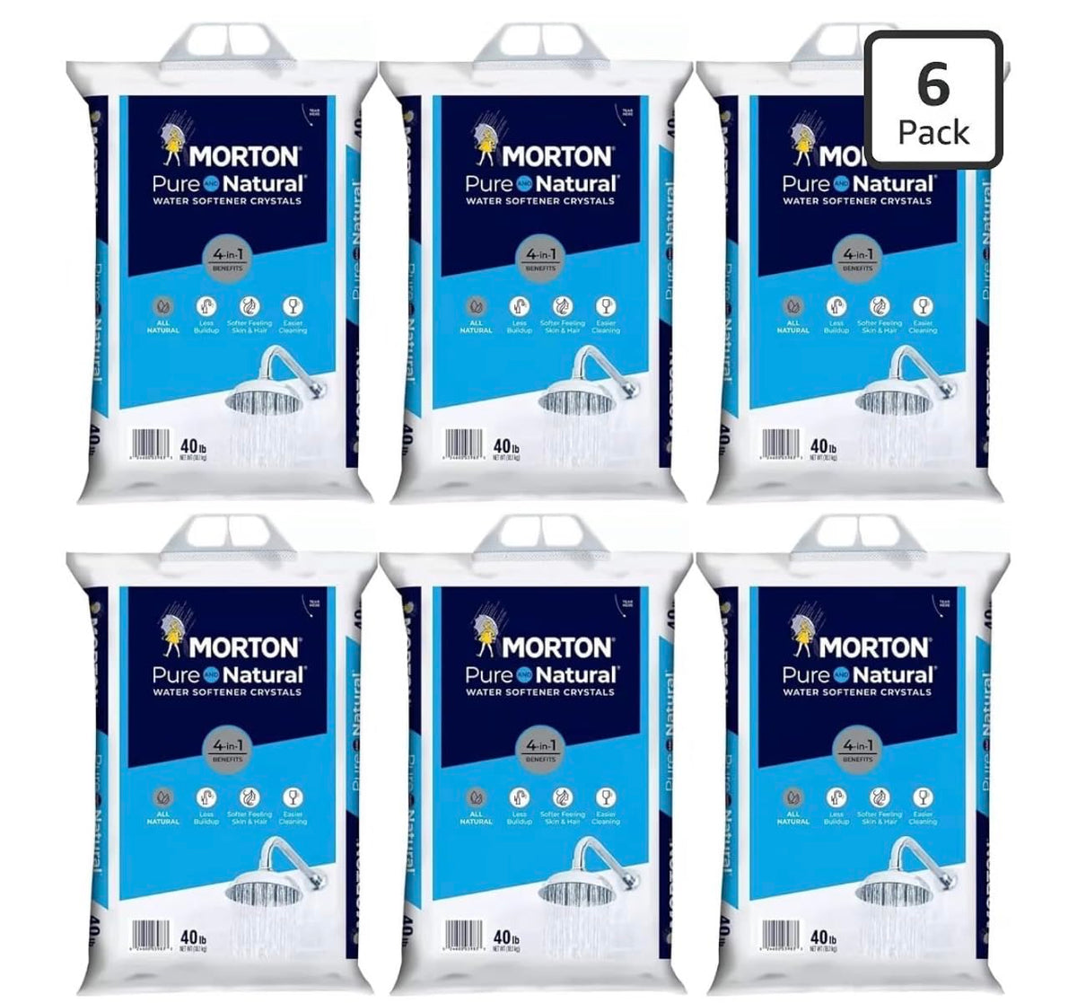 Pure and Natural Water Softener Crystals 40 lb 6 Packs J57866
