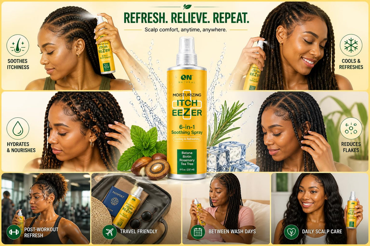 Moisturizing Soothing Spray with Batana, Biotin, Rosemary & Tea Tree 8 oz P495