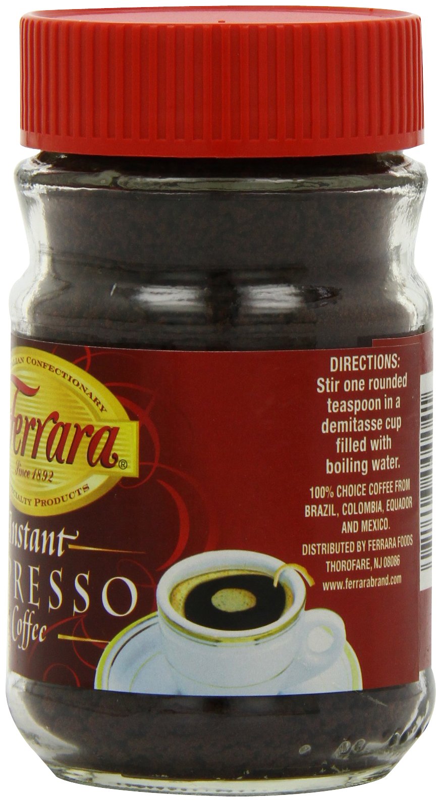 Instant Espresso Coffee 2 oz Glass Jars Pack of 6 M569
