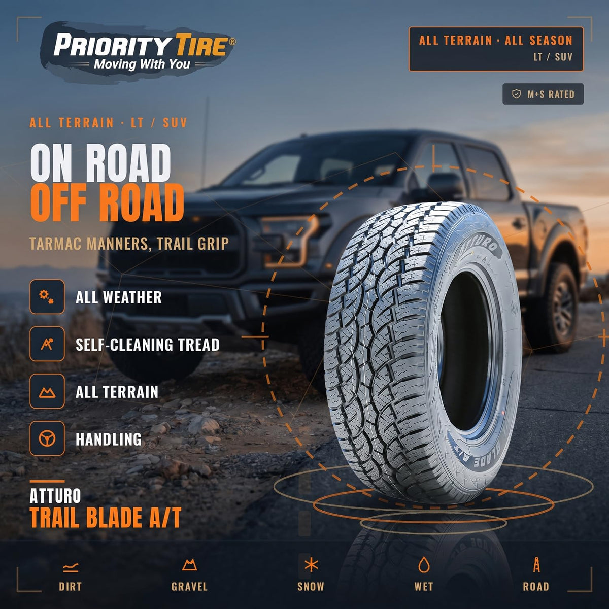 All Terrain 20 inch Tire D4463