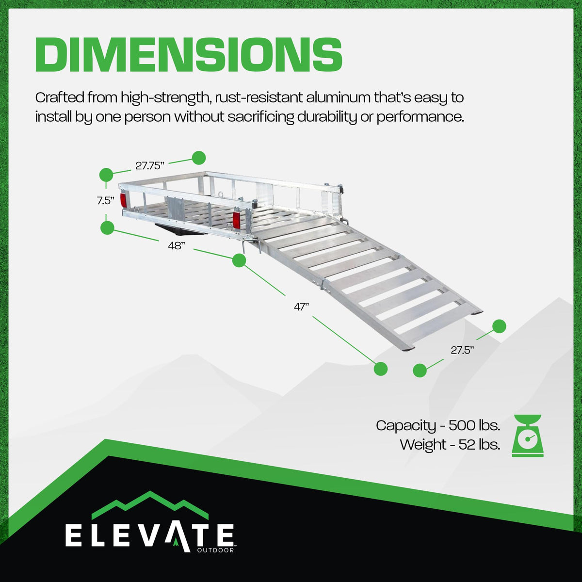Deluxe Cargo Carrier with Folding Loading Ramp X3175