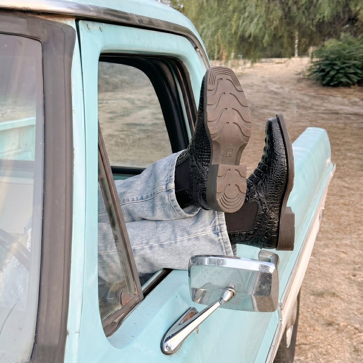 Square Toe Western Cowboy Boots U438