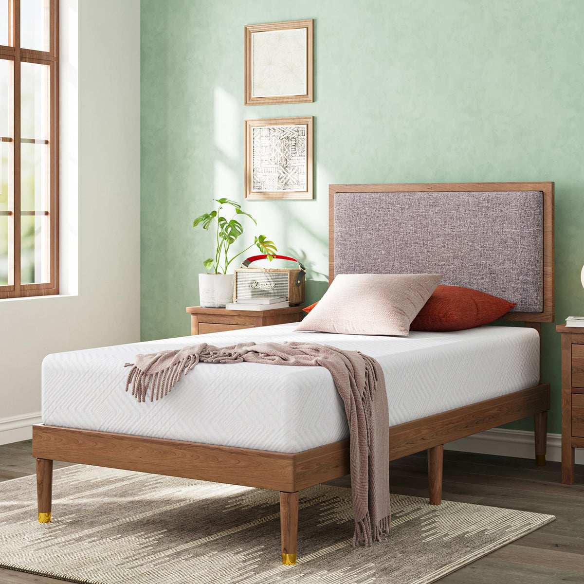 Twin 6 Inch Green Tea Gel Memory Foam Mattress M664