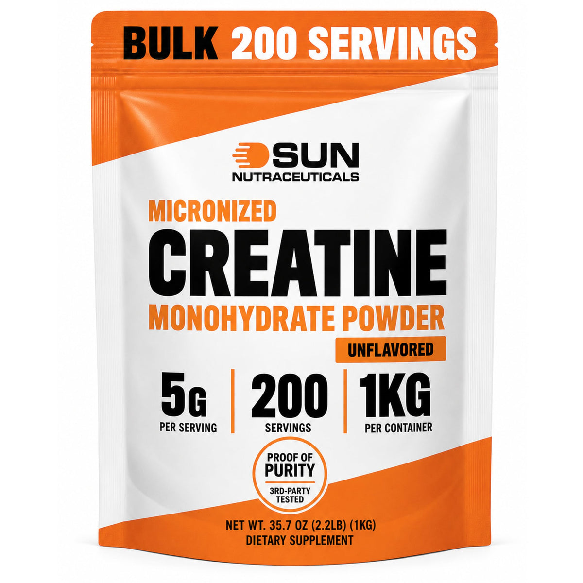 Unflavored Creatine Monohydrate 1kg M324