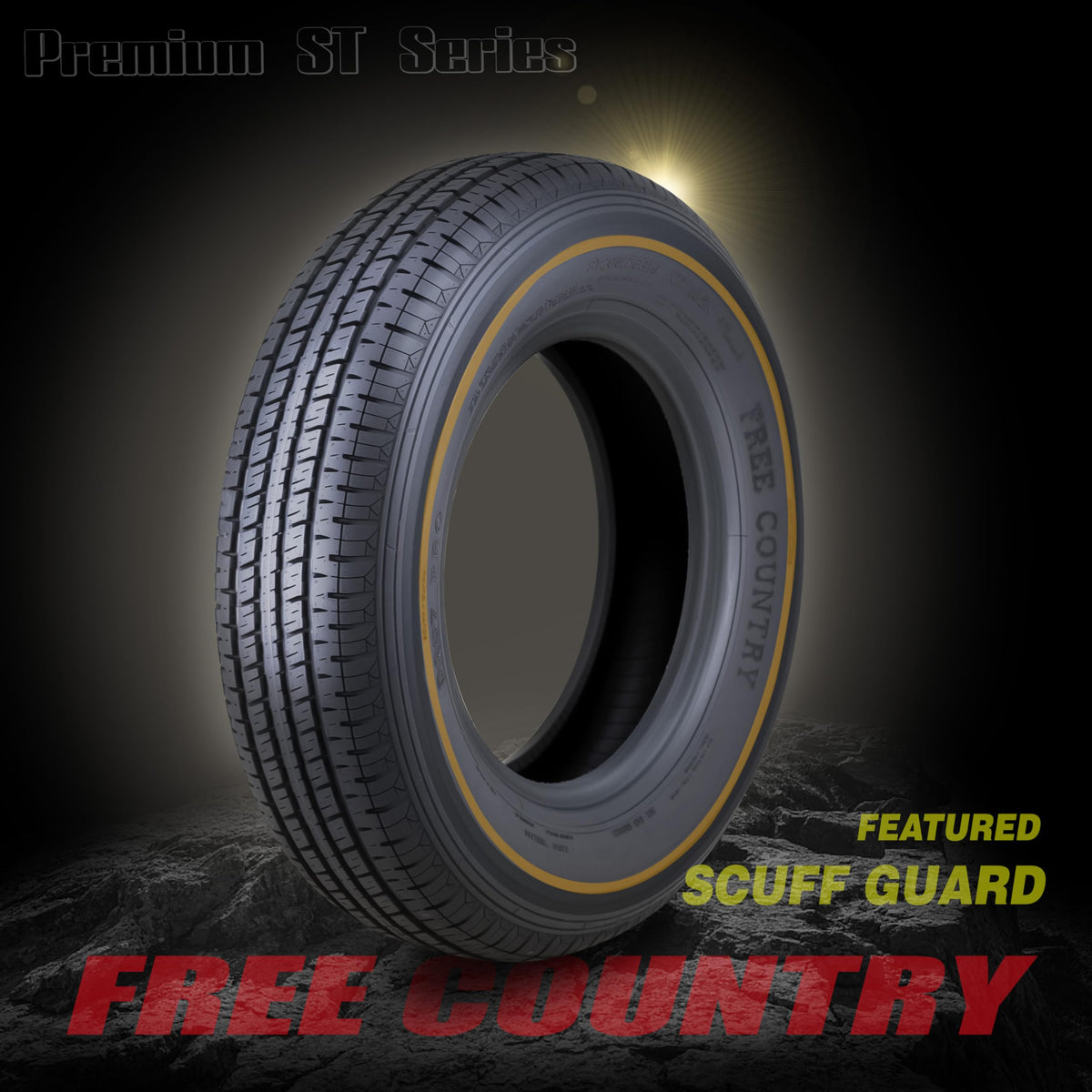 Trailer Tire Wheel ST205/75R15 Black Mod Rim J1233