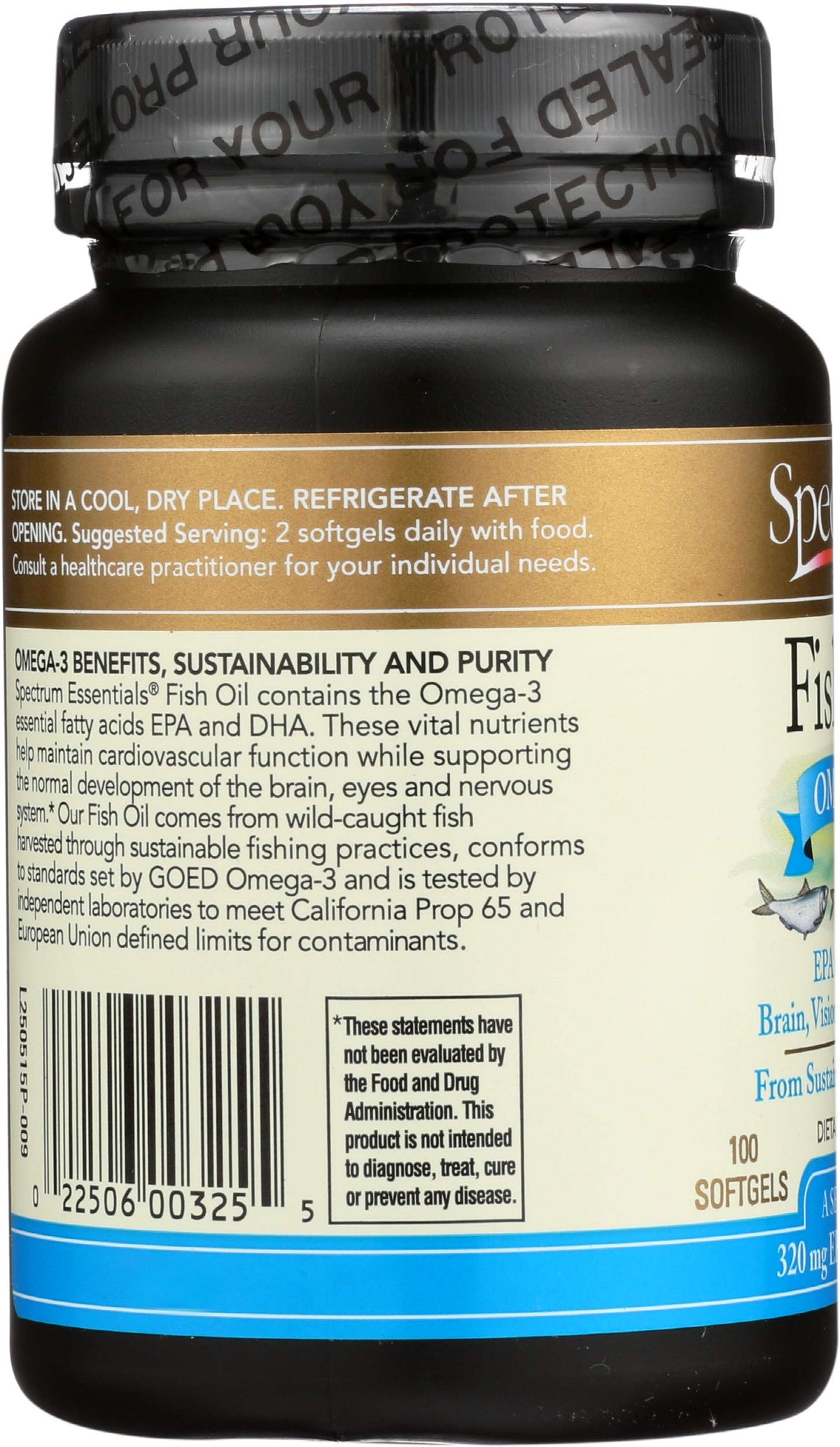 Fish Oil Omega-3 1000 mg 100 Count Softgels O893554