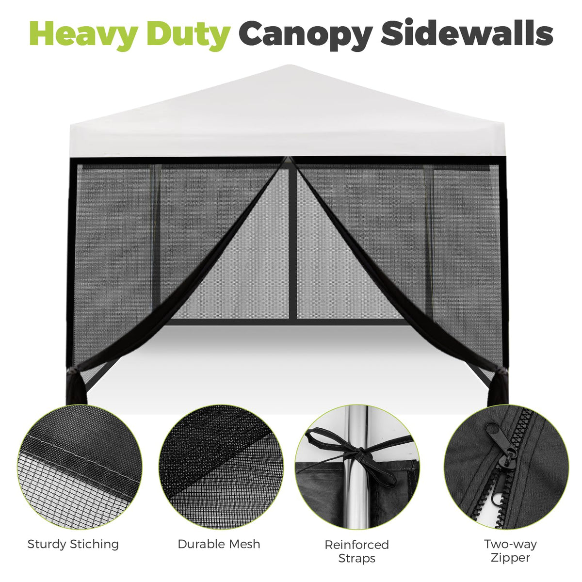 10x10 ft Black Mosquito Netting Canopy Enclosure O5298