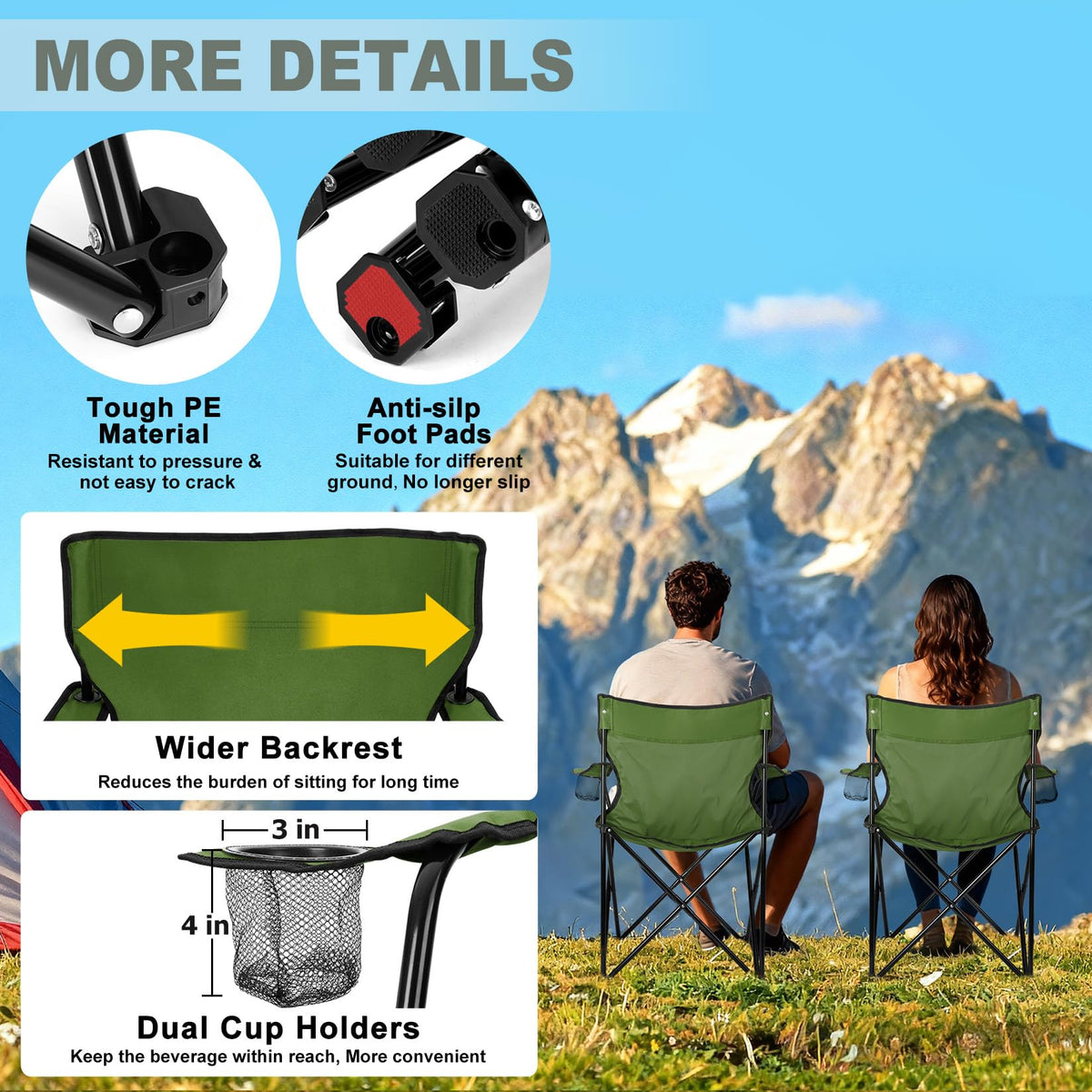 Camping Chairs Olive Green Y67261