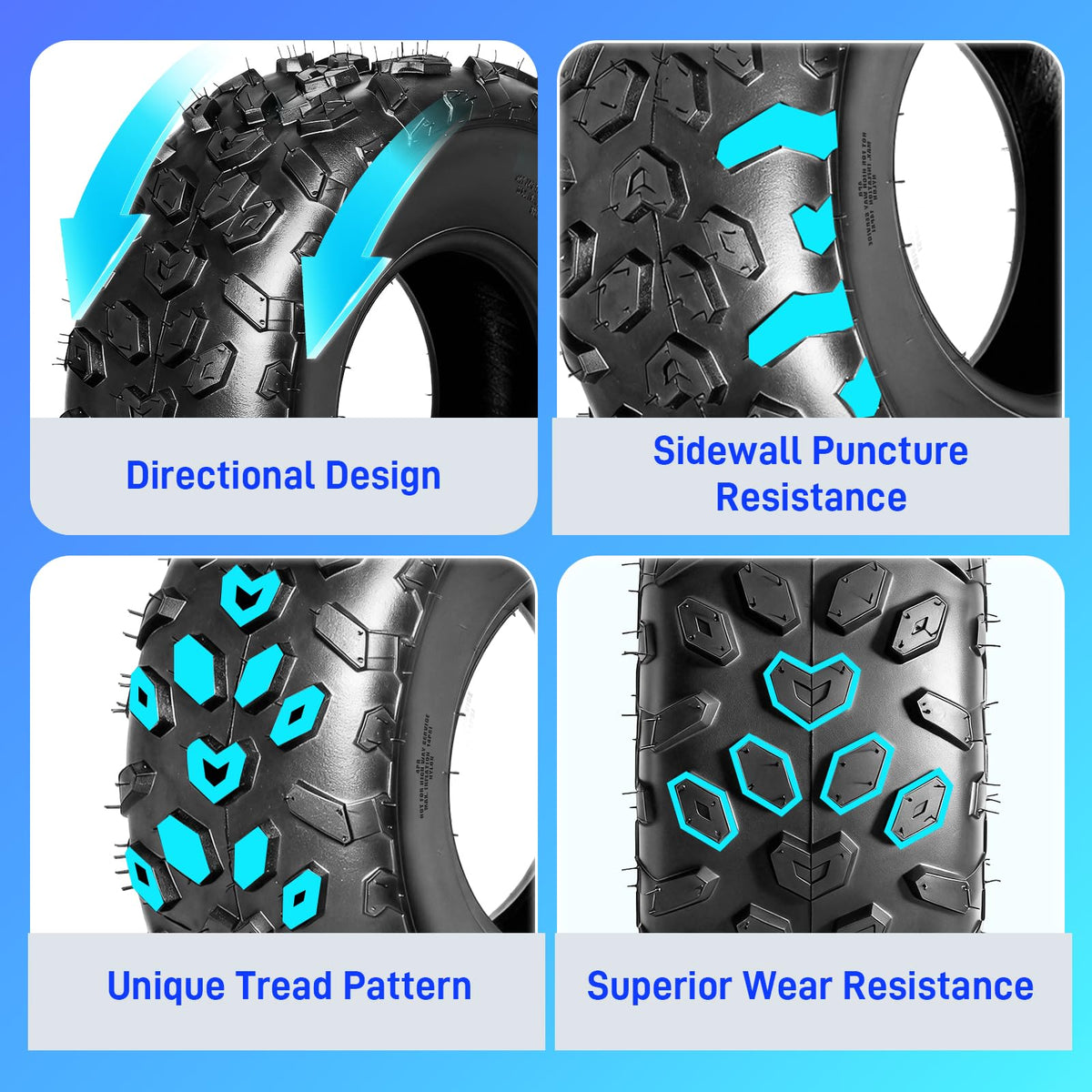 Set of 4 ATV/UTV Tires 19x7-8 Y87005