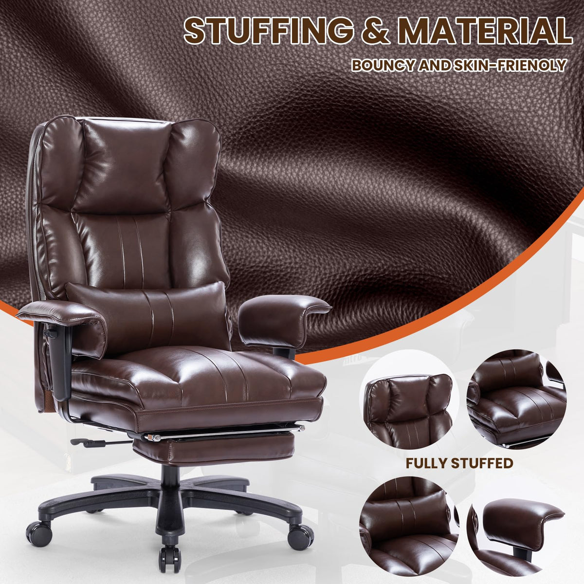 Big and Tall Office Chair with Foot Rest H316906