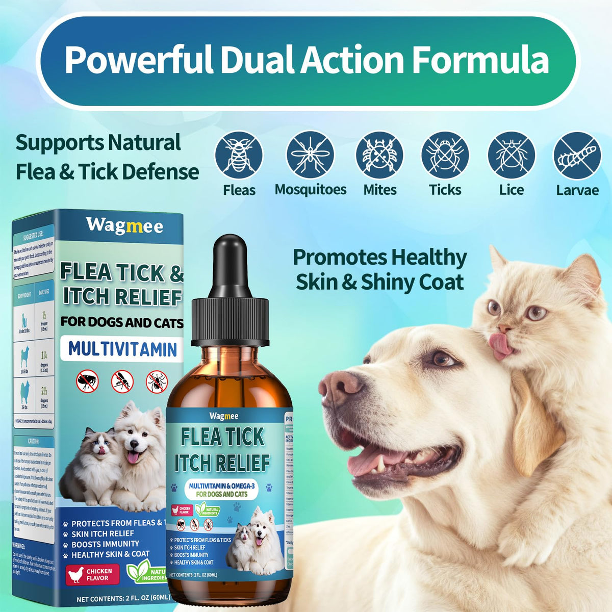 Oral Flea and Tick Prevention Drops 2 fl oz G726
