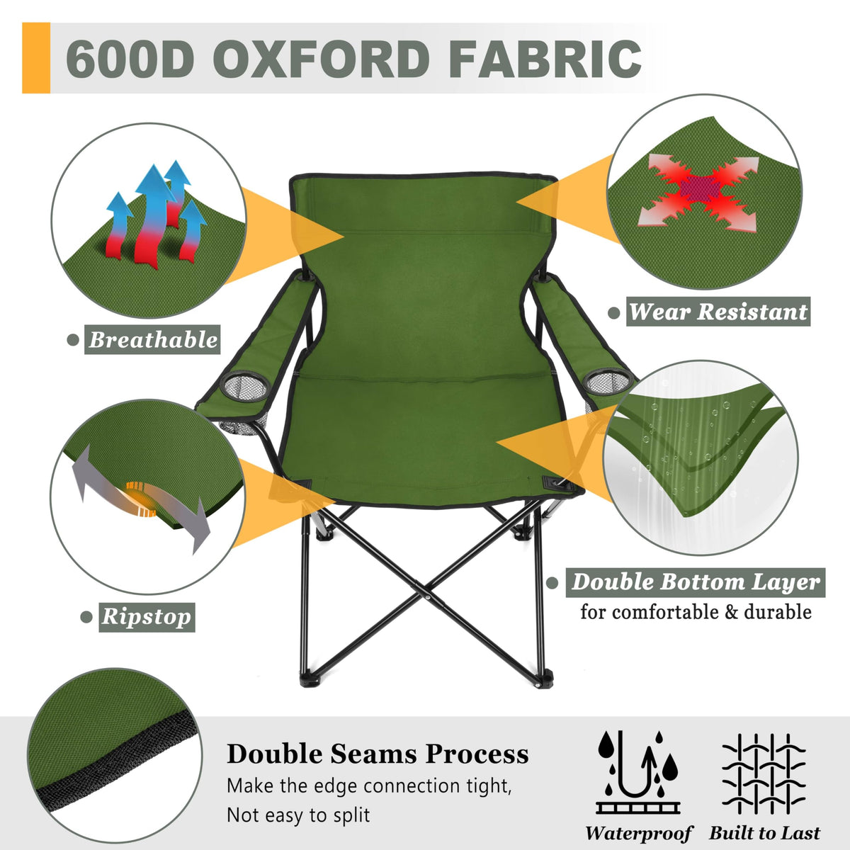Camping Chairs Olive Green Y67261