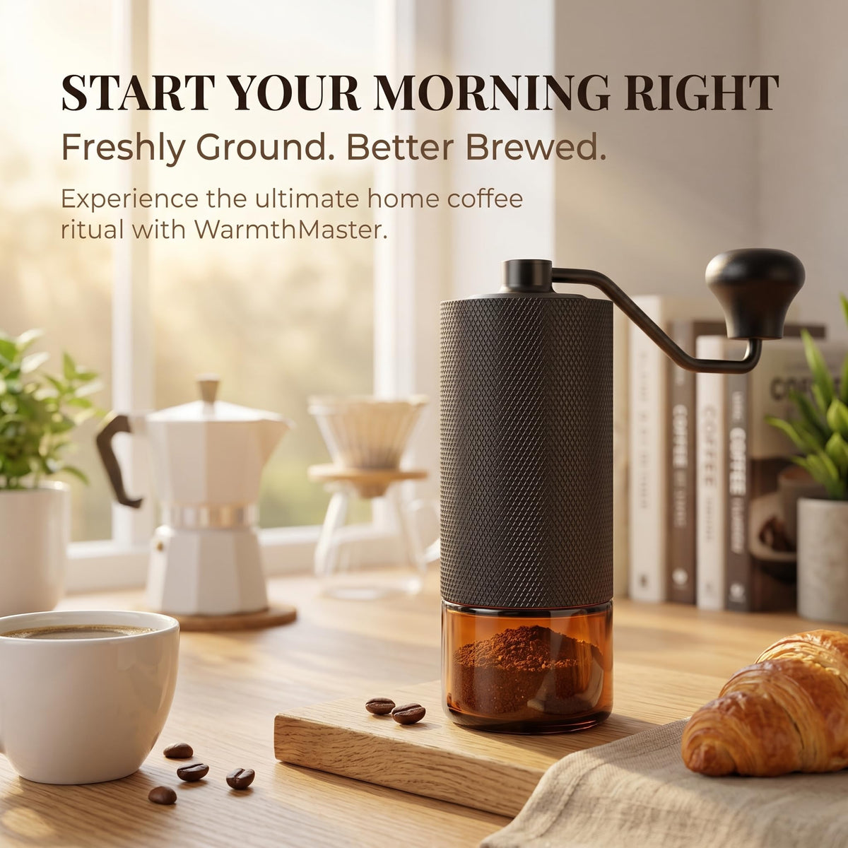 Manual Coffee Grinder with Stainless Steel Conical Burr B5751