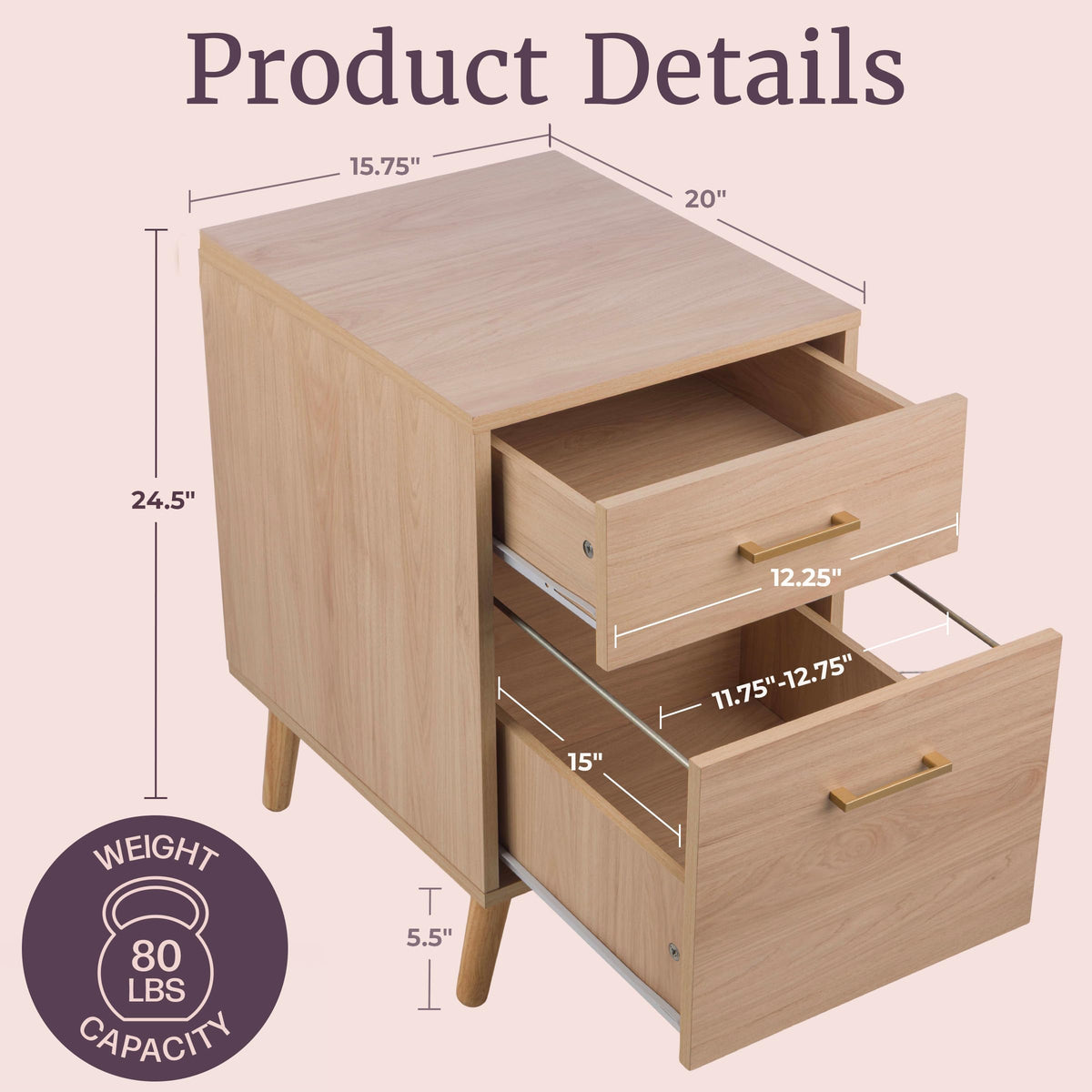 2 Drawer File Cabinet A76653