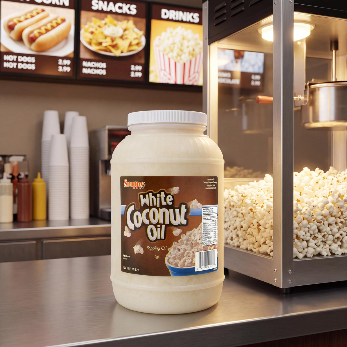 Pure White Coconut Popcorn Oil 1 Gallon K716139