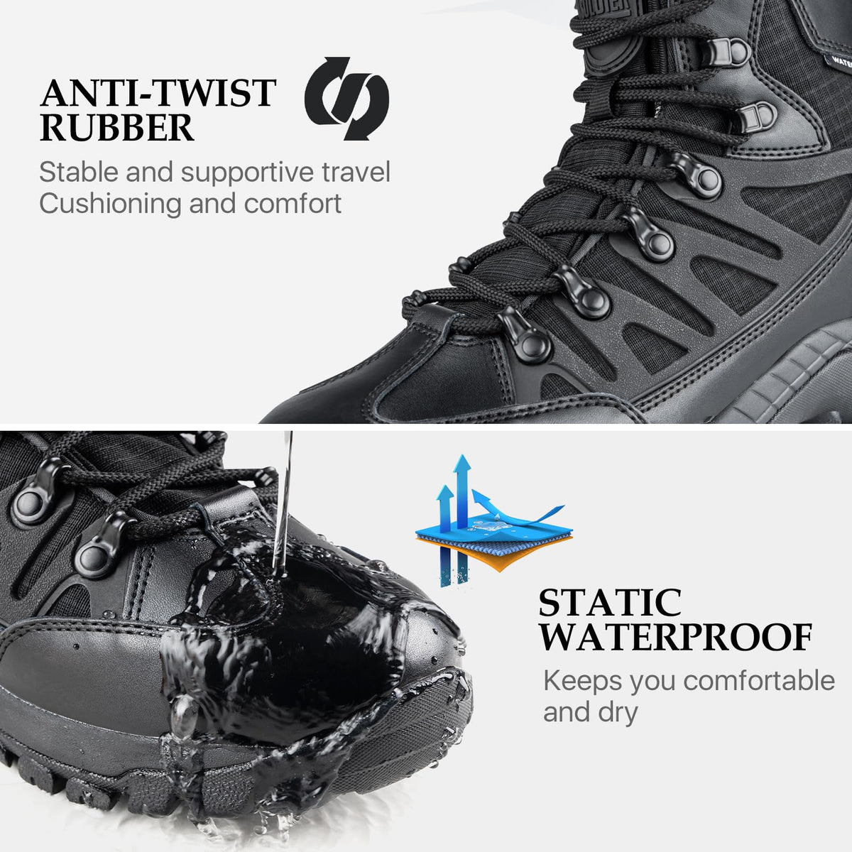 Waterproof Tactical Hiking Work Boots H767534