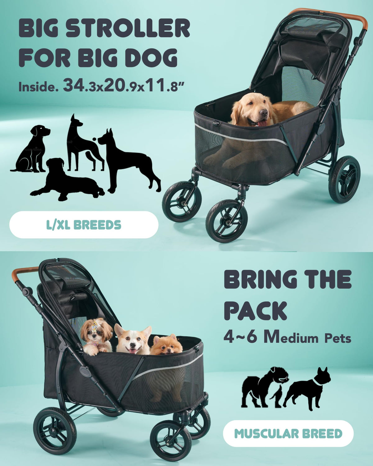 Large Pet Stroller U3891