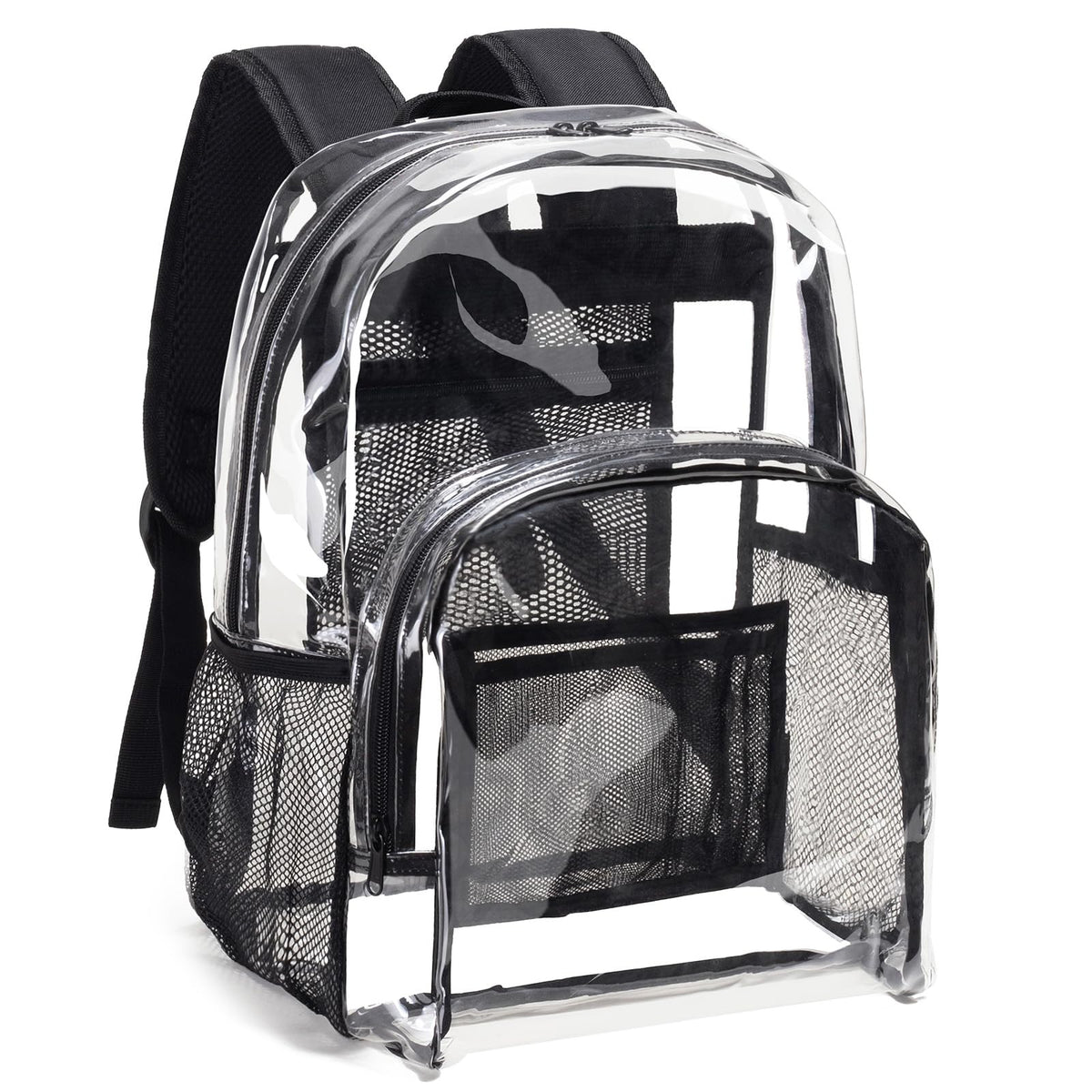 Clear Heavy Duty Black Backpack X507