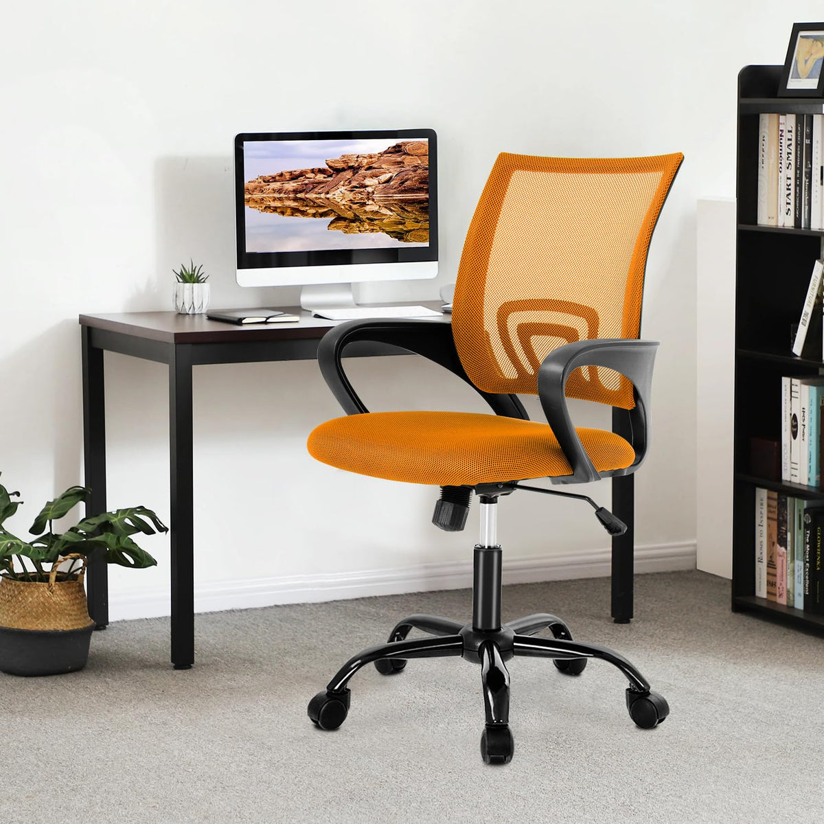 Orange Ergonomic Mesh Office Chair Z874252