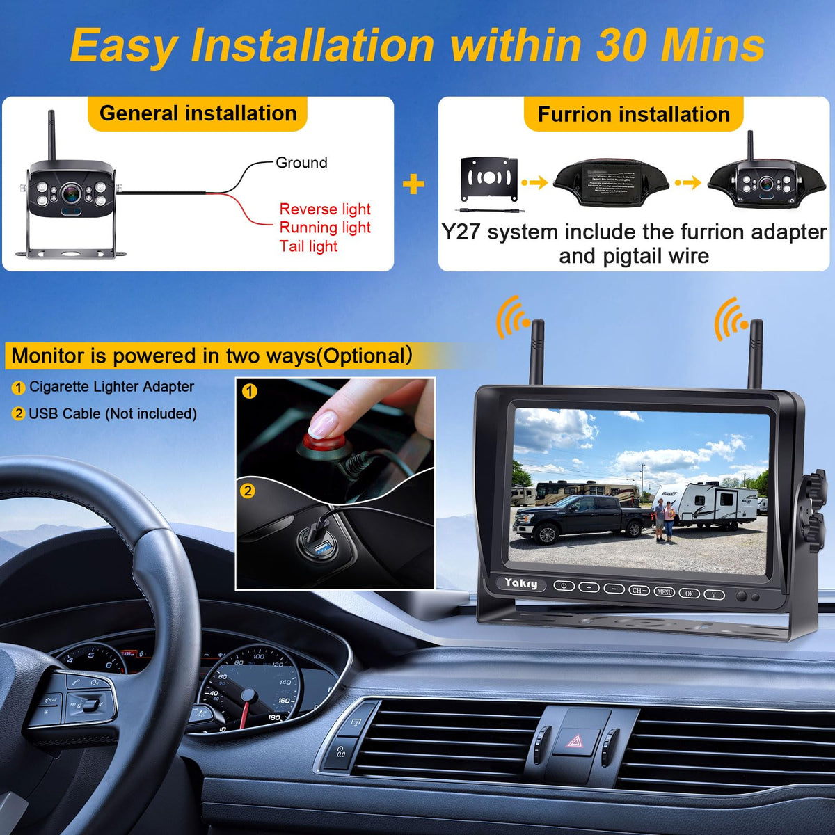 Wireless RV Backup Camera J700385