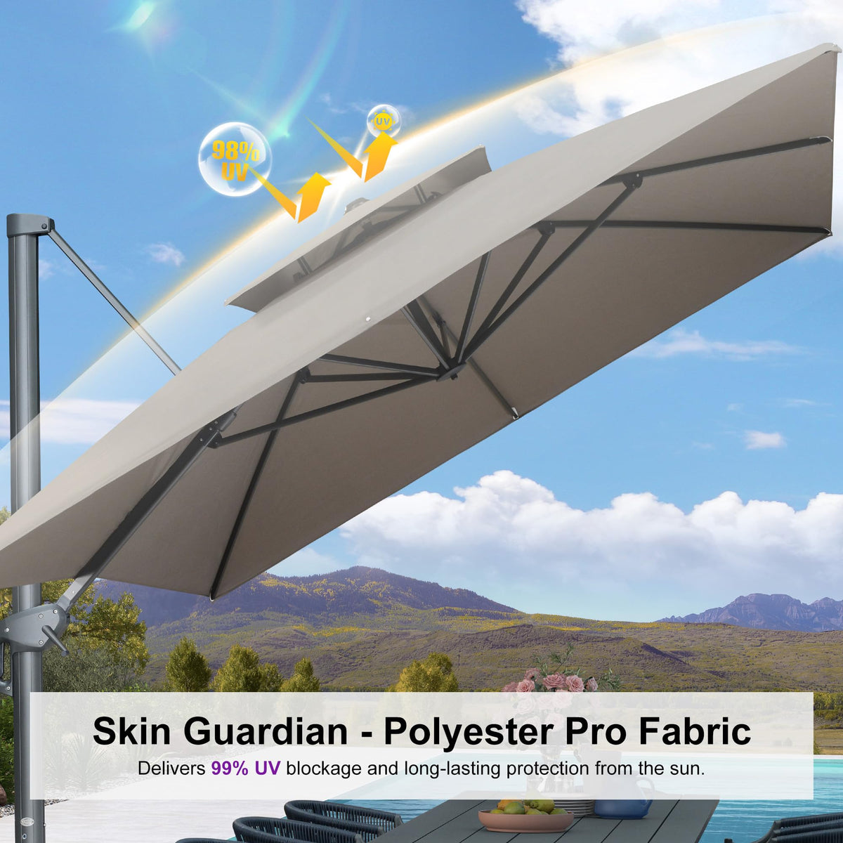 10' x 13' Cantilever Umbrella with Base U508392