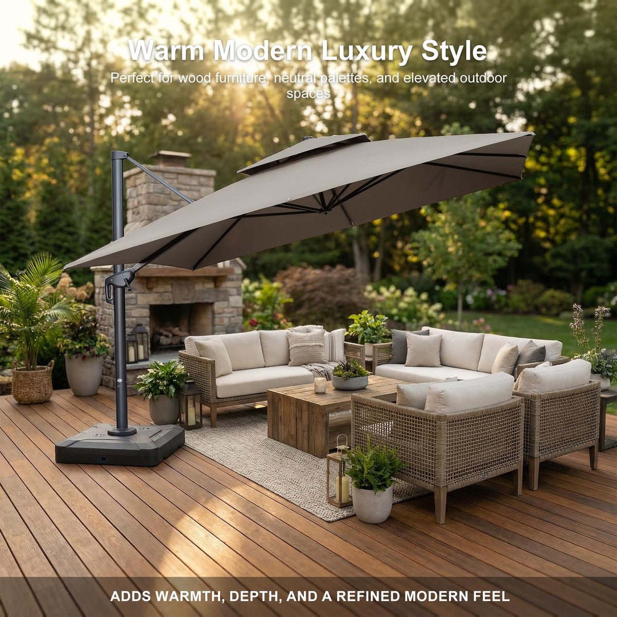 10' x 13' Cantilever Umbrella with Base U508392
