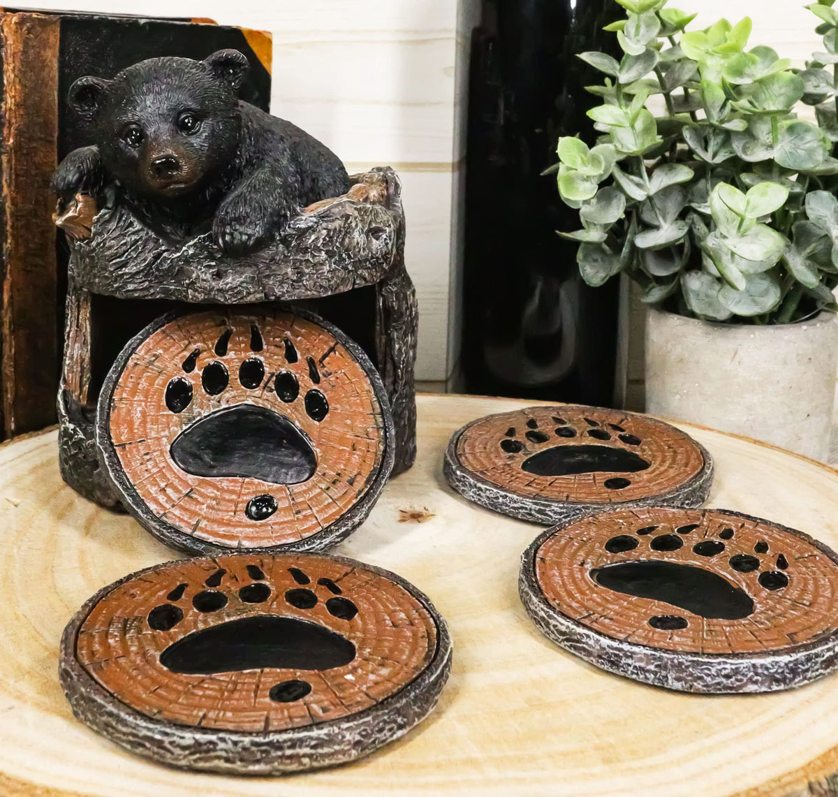 Black Bear Coaster Set with 4 Coasters G235