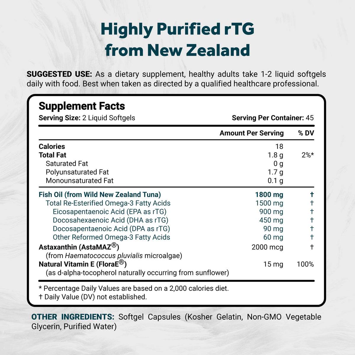 Omega 3 Fish Oil 1800mg 90 Softgels J3563