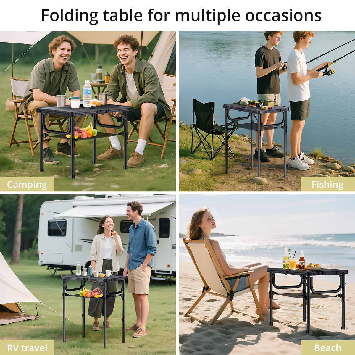 24"X 16" Adjustable Height Folding Camping Table G7036