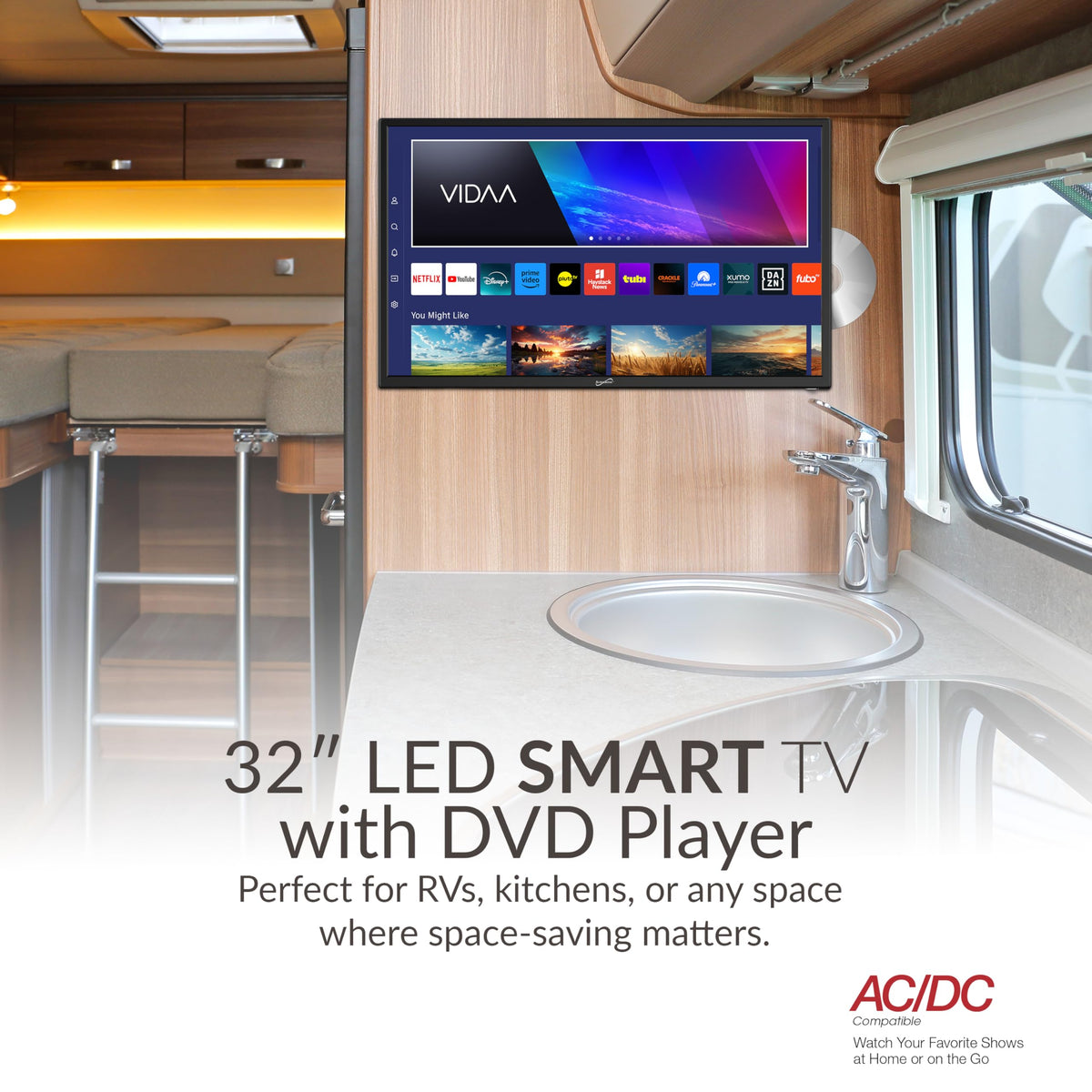32-inch LED Smart HDTV with DVD Player V169