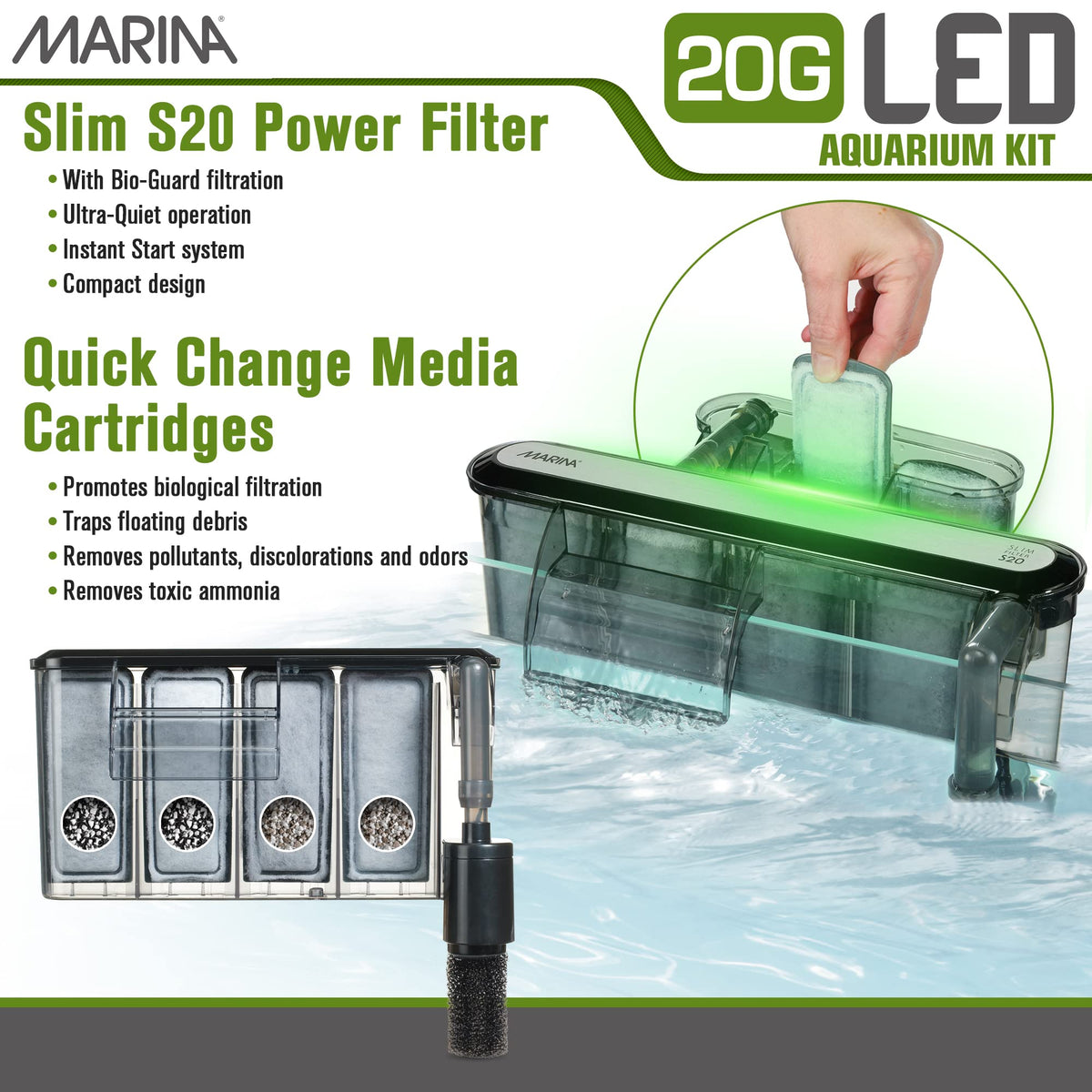 20 Gallon LED Aquarium Kit with Filter C886