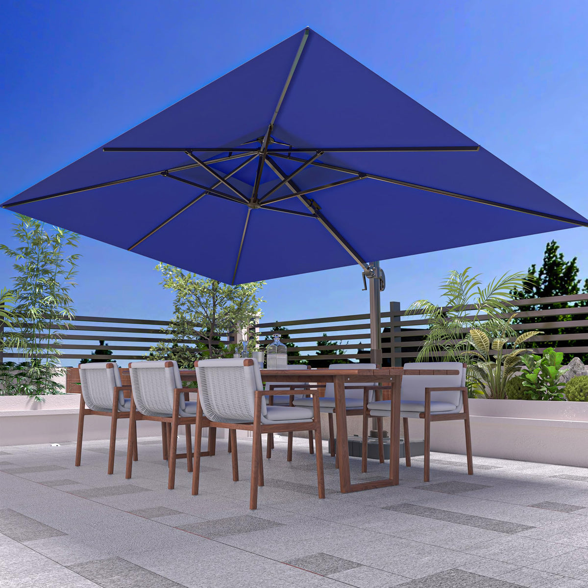 10' X 13' Rectangle Cantilever Patio Umbrella U126