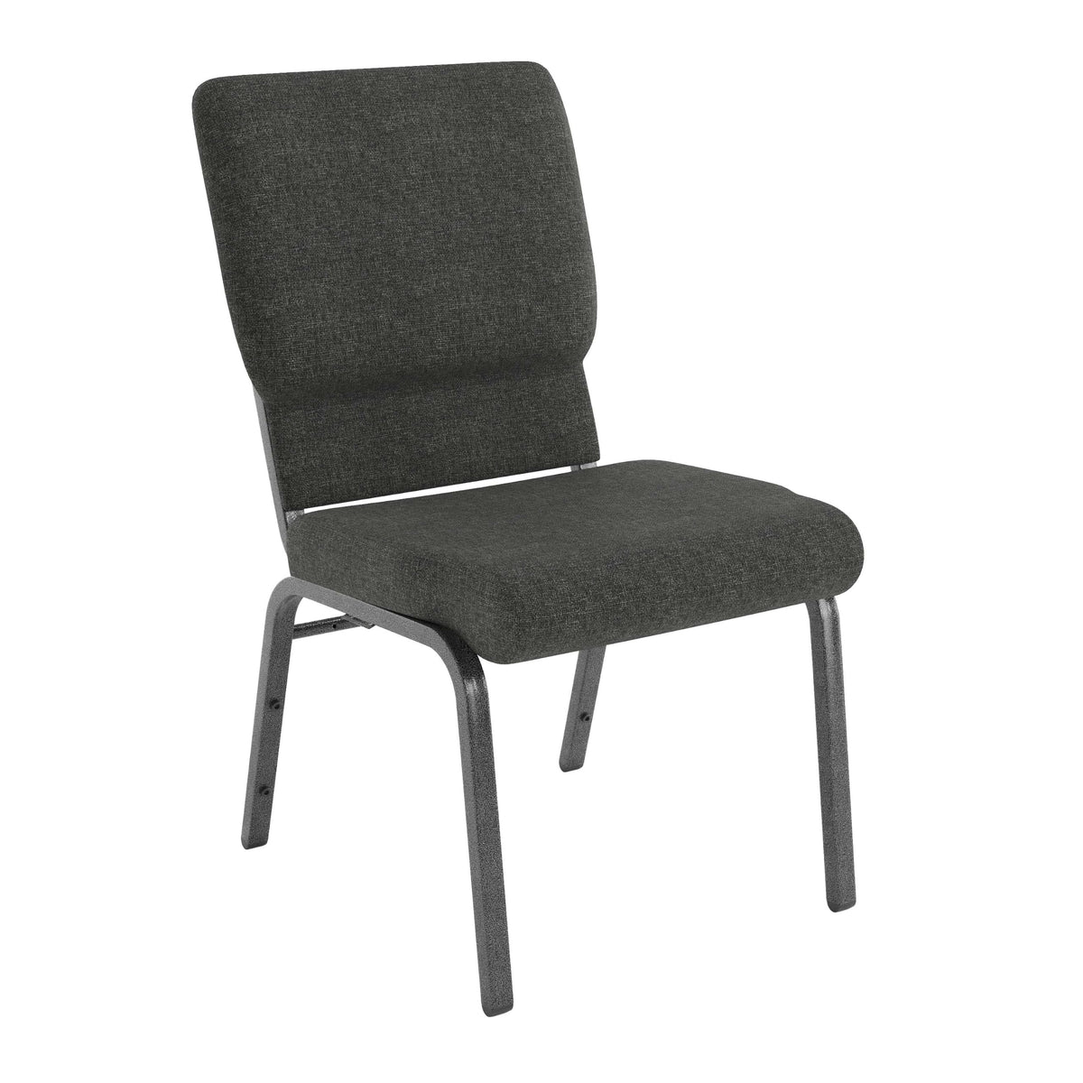 Dark Gray Fabric Stacking Church Chair 4 Pack Z639661