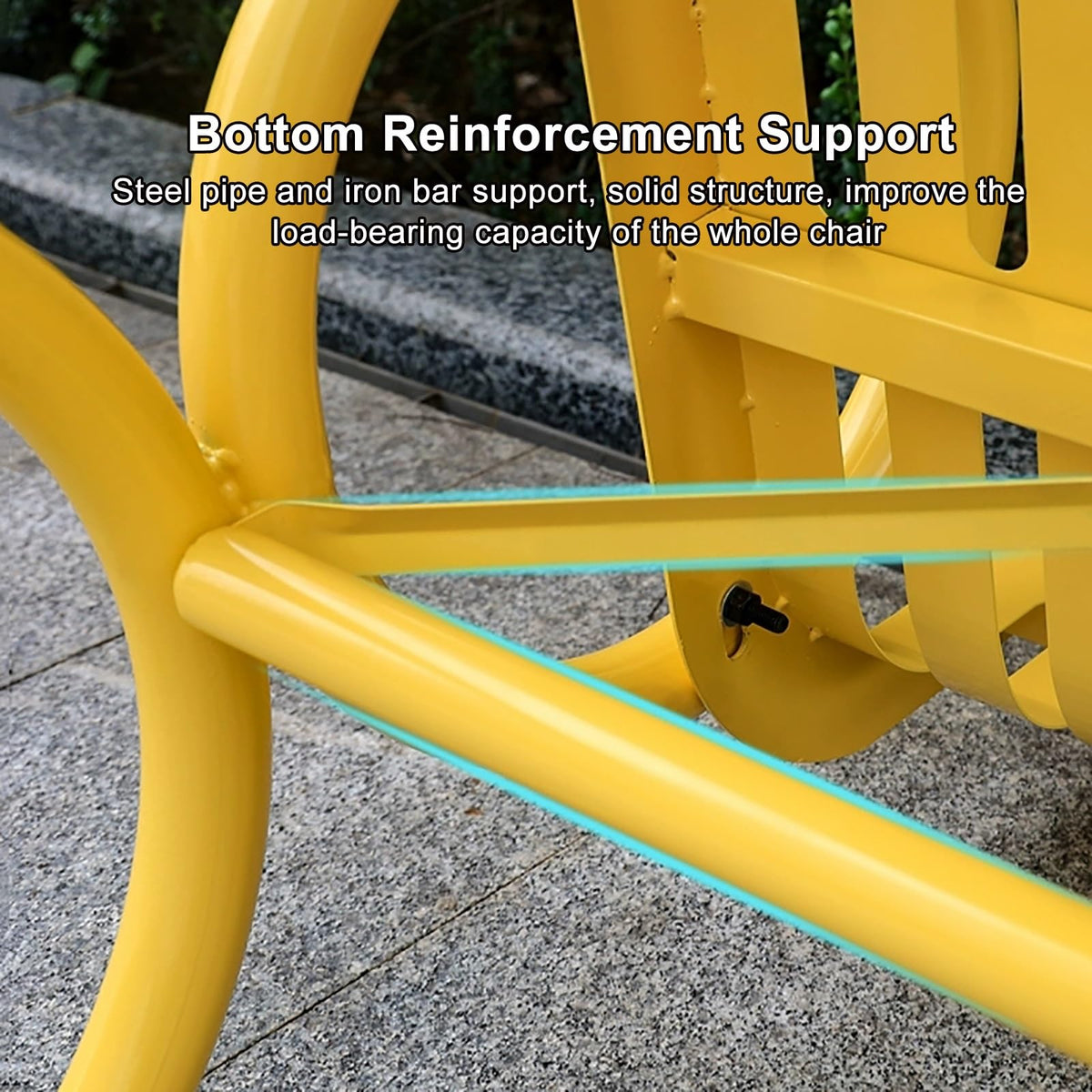 Metal Garden Bench with Backrest and Armrests V62069