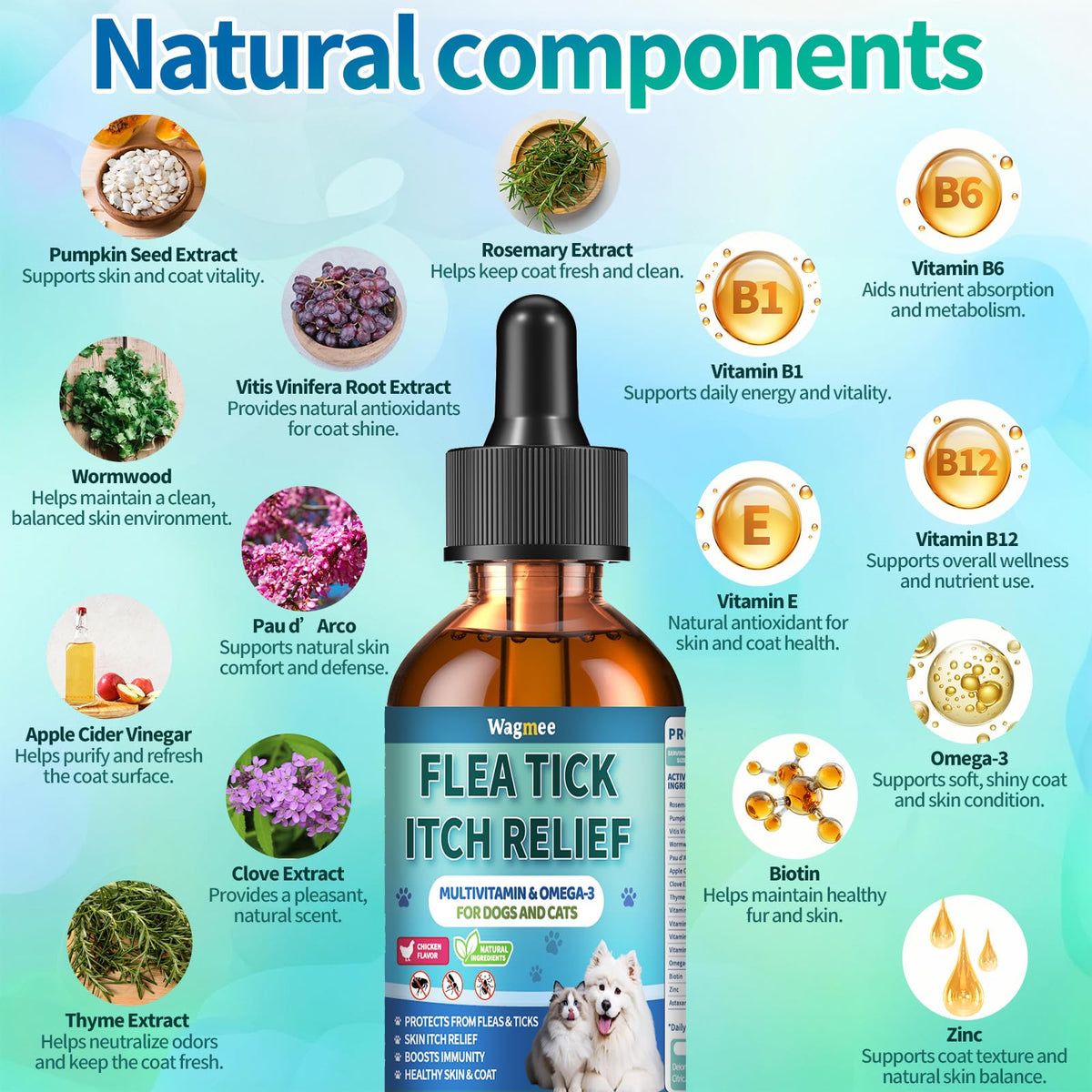 Oral Flea and Tick Prevention Drops 2 fl oz G726