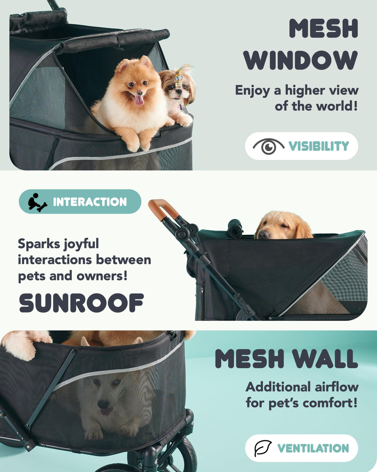 Large Pet Stroller U3891