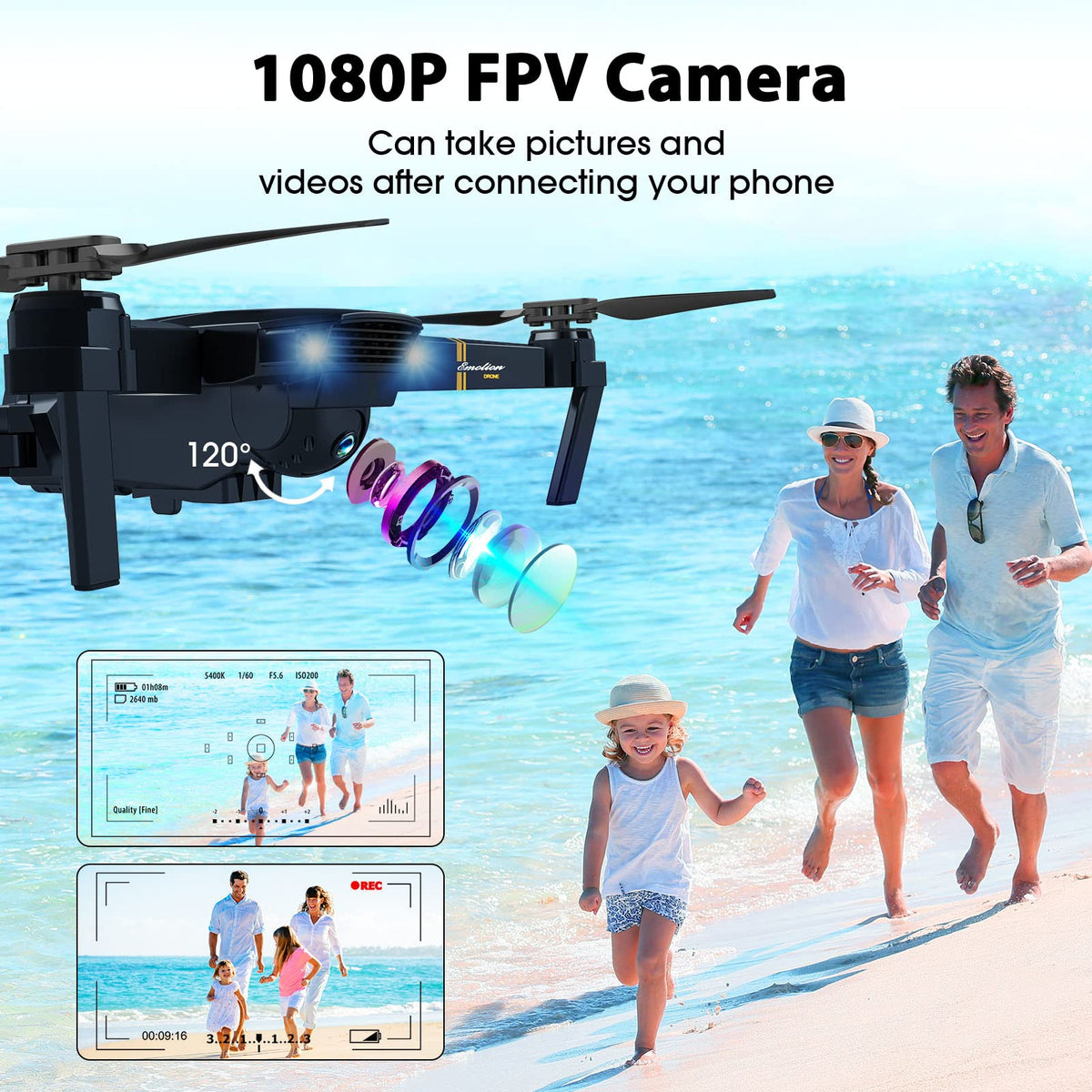 Foldable RC Quadcopter Drone with 1080P Camera A597
