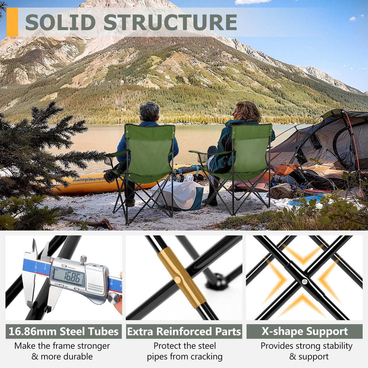Camping Chairs Olive Green Y67261