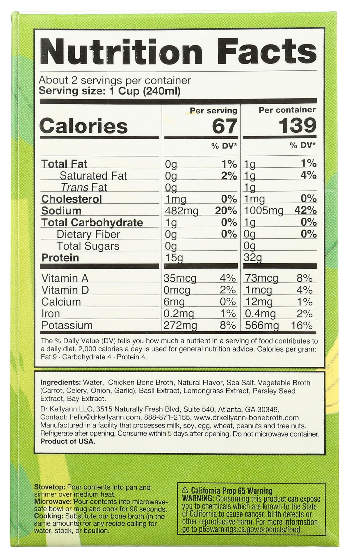 Bone Broth Thai Lemongrass 16.9 Ounce F145405