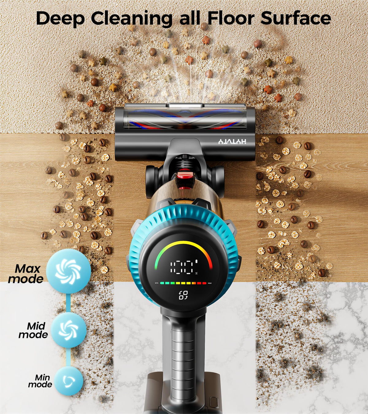 650W 60Kpa 70 Mins Cordless Stick Vacuum Cleaner Q830